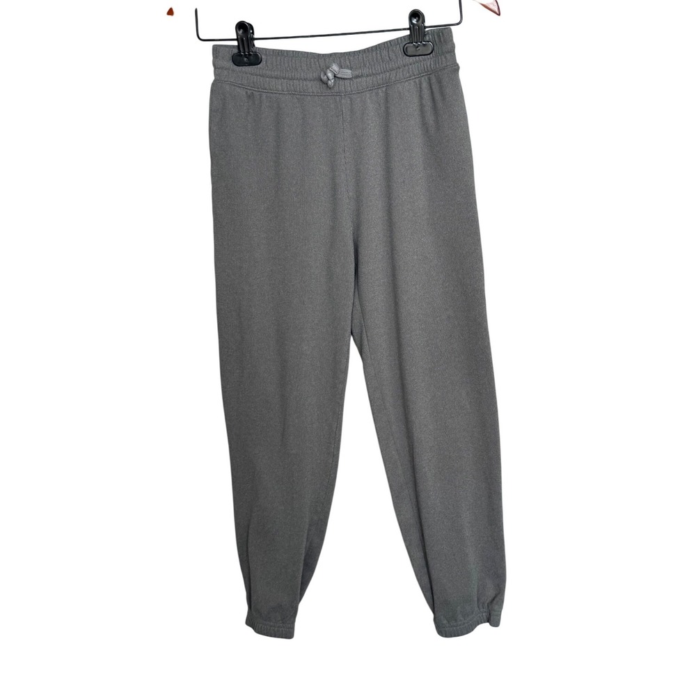 Abercrombie Kids Joggers Size 11/12 Grey Cotton Blend Ribbed Sweatpants